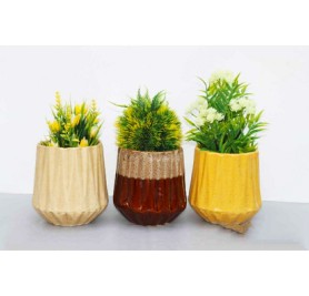 Set Of 3 Umbrella Ceramic Pots